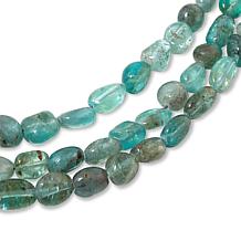 Jay King Sterling Silver 3-Strand Apatite Bead 18" Necklace