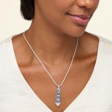 Jay King Sterling Silver 4-Stone Tanzanite Pendant with 18" Chain