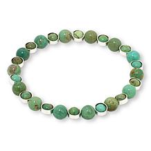 Jay King Sterling Silver Alicia Turquoise Bead Stretch Bracelet