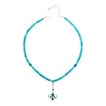 Jay King Sterling Silver Amazonite and Turquoise 18" Necklace