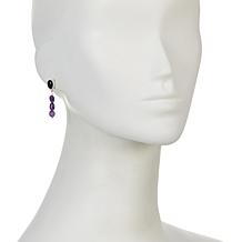 Jay King Sterling Silver Amethyst Dangle Earrings