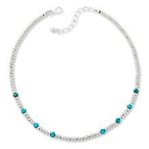 Jay King Sterling Silver and Campitos Turquoise Bead 18" Necklace