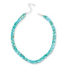 Jay King Sterling Silver Angel Peak Turquoise Bead 2-Strand Necklace
