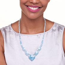 Jay King Sterling Silver Aquamarine 18" Necklace