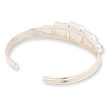 Jay King Sterling Silver Aquamarine 5-Stone Cuff Bracelet