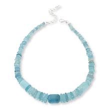 Jay King Sterling Silver  Aquamarine Necklace