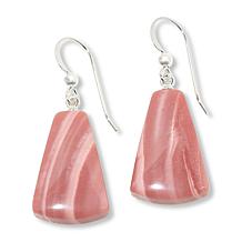 Jay King Sterling Silver Australian Pink Opal Drop Earrings
