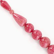 Jay King Sterling Silver Baroque Rose Rhodonite Necklace