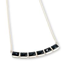 Jay King Sterling Silver Black Chalcedony Chain Necklace