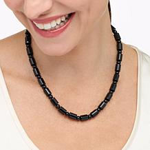 Jay King Sterling Silver Black Obsidian Bead 18" Necklace
