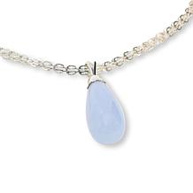 Jay King Sterling Silver Blue Chalcedony Pendant with 18" Chain