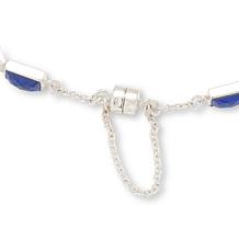 Jay King Sterling Silver Blue Lapis Line Bracelet with Magnetic Clasp