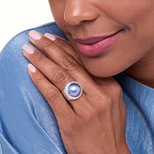 Jay King Sterling Silver Blue Mabé Pearl Ring