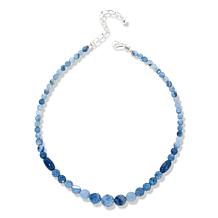 Jay King Sterling Silver Blue Opal Bead 18" Necklace