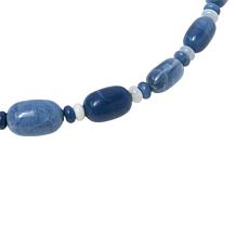 Jay King Sterling Silver Blue Opal Bead Necklace