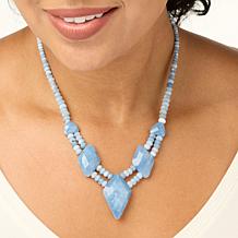 Jay King Sterling Silver Blue Opal Necklace