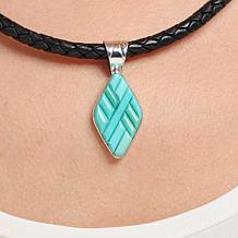 Jay King Sterling Silver Campitos Turquoise Inlay Doublet Pendant
