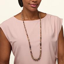 Jay King Sterling Silver Cat's Eye Moonstone Bead 36" Necklace