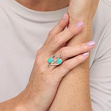 Jay King Sterling Silver Chilean Turquoise and Peridot Ring