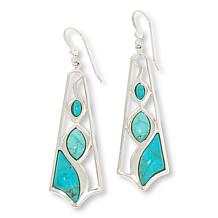Jay King Sterling Silver Chilean Turquoise Drop Earrings