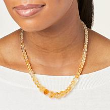Jay King Sterling Silver Citrine Graduated Bead Necklace