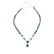 Jay King Sterling Silver Emerald Necklace
