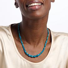 Jay King Sterling Silver Faceted Neon Apatite Bead 18" Necklace