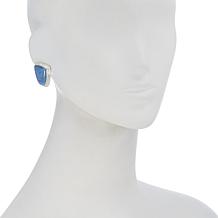 Jay King Sterling Silver Freeform Dream Blue Opal Stud Earrings