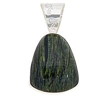 Jay King Sterling Silver Green Dragon Mountain Stone Pendant
