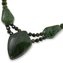 Jay King Sterling Silver Green Nephrite Jade Necklace