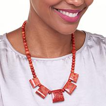 Jay King Sterling Silver Indonesian Branch Coral Bead Necklace