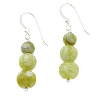 Jay King Sterling Silver Jade Dragon Serpentine Drop Earrings