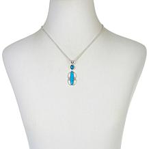 Jay King Sterling Silver Kingman Turquoise Pendant with Chain