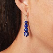 Jay King Sterling Silver Lapis Bead Drop Earrings