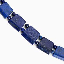 Jay King Sterling Silver Lapis Beaded Station Necklace