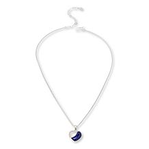 Jay King Sterling Silver Lapis Heart Pendant with 18" Chain Necklace
