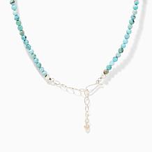 Jay King Sterling Silver Larimar Beaded Necklace with Pendant