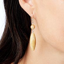 Jay King Sterling Silver Leopard Skin Chalcedony Drop Earrings