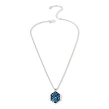 Jay King Sterling Silver Micro-Opal Inlay Hexagon Pendant with Chain