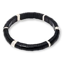 Jay King Sterling Silver Midnight Chalcedony Stretch Bracelet