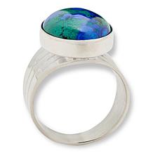 Jay King Sterling Silver Milpillas Azurite-Malachite Oval Ring