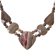 Jay King Sterling Silver Mongolian Petrified Wood Necklace
