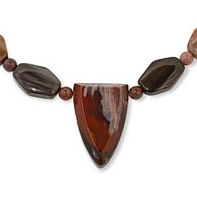 Jay King Sterling Silver Mongolian Petrified Wood Necklace