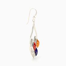 Jay King Sterling Silver Multi-Color Spiny Earrings