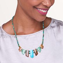 Jay King Sterling Silver Multicolor Multi-Turquoise 18" Necklace