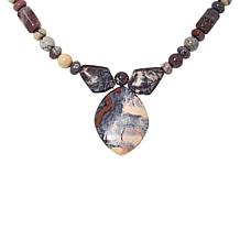 Jay King Sterling Silver Multicolor Porcelain Jasper Necklace
