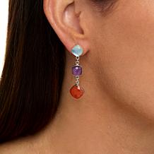 Jay King Sterling Silver Multigemstone Drop Earrings