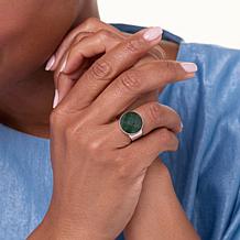 Jay King Sterling Silver Nephrite Jade Round Ring
