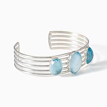 Jay King Sterling Silver Nigerian Blue Topaz Cuff Bracelet