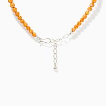 Jay King Sterling Silver Orange Spiny & Azure Peaks Necklace